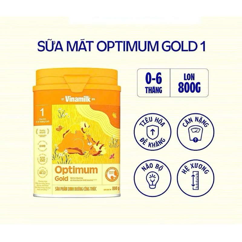 Sữa Bột Optimum Gold 1 - Hộp thiếc 800g