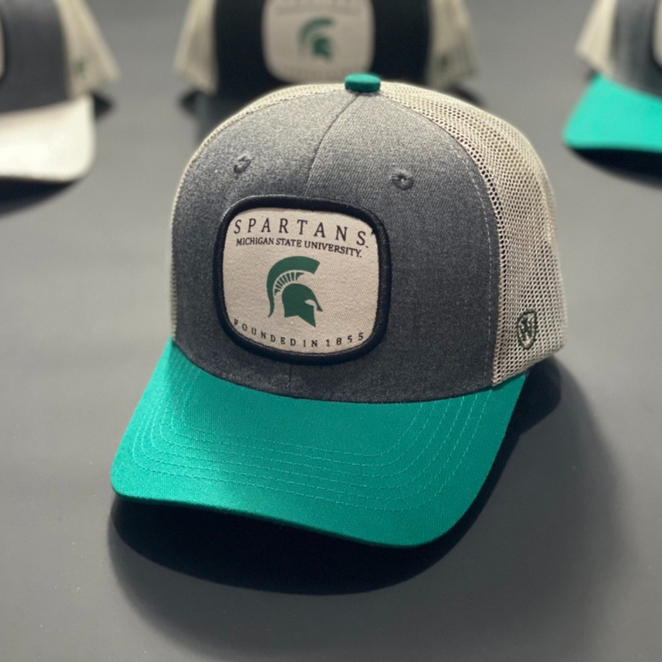 (NEW) Nón kết, mũ lưỡi trai Unisex MICHIGAN STATE vải KAKI nhập khẩu thời trang (Ảnh thật)