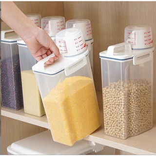 Hộp đựng đựng gạo ngũ cốc đựng hạt nhà bếp bằng nhựa trong suốt đựng thực phẩm dạng hạt