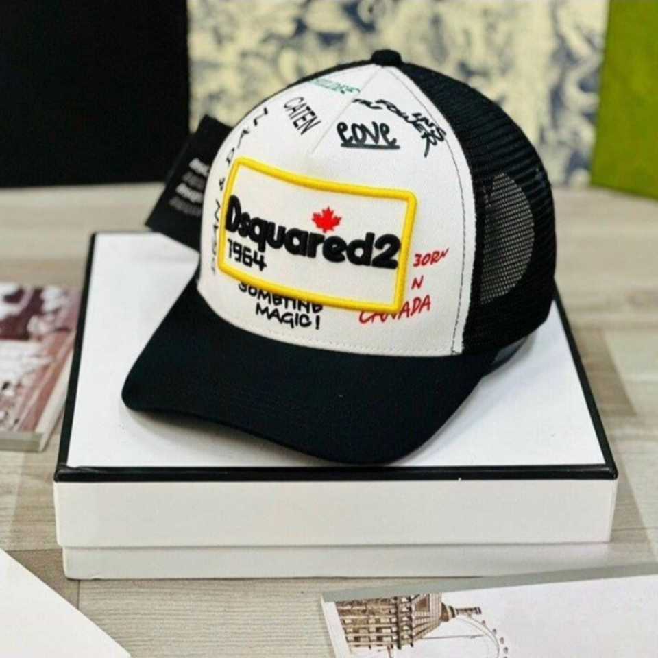 Mũ Lưỡi Trai DSQUARED2 Khoá Nút Thời Trang Nam Nữ, nón kết kaki phối lưới Dsquared2 thoáng mát MU159