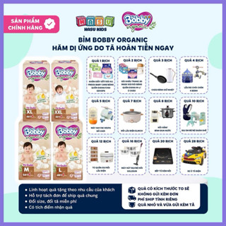 [KÈM QUÀ ] Tã Quần Bobby Organic – Tặng Thêm 4 Miếng – Cotton Hữu Cơ, Thoáng Khí, Chống Tràn – Size M/L/XL/XXL/XXX