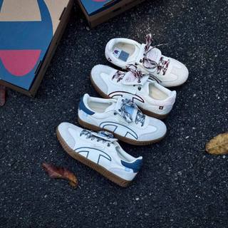 Giày Thể Thao Nam Nữ Trắng Phối Xanh Cổ Điển Đế Nâu Vintage Sneaker Unisex Chạy Bộ Đi Học Đẹp