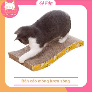  Bàn Cào Móng Cho Mèo - BÀN CÀO MÓNG LƯỢN SÓNG - Hello Cat HCM 