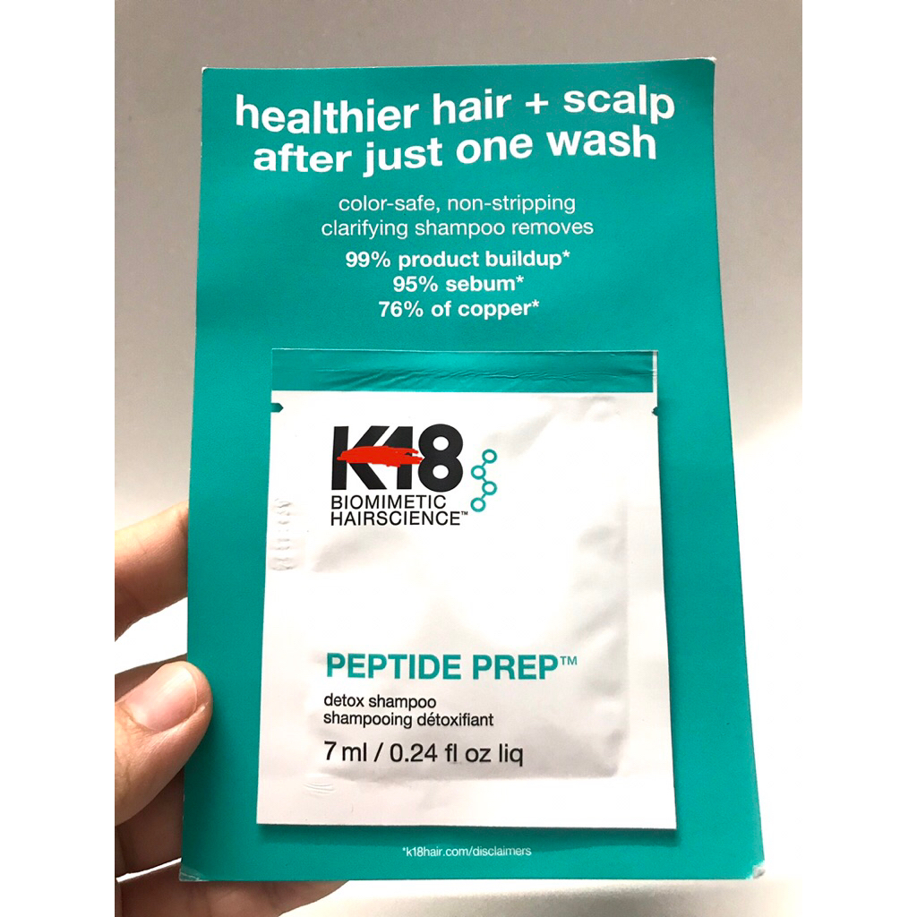 (Mẫu thử - 7ml) Dầu Gội K18 PEPTIDE PREP Clarifying Detox Thải Độc Tố Dầu Thừa Da Đầu