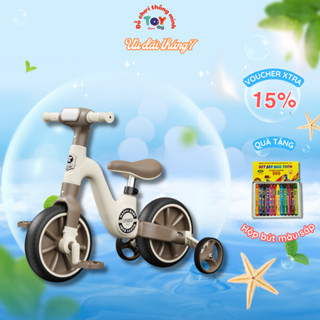 Xe đạp 3 bánh, xe chòi chân HAPPY BABY cho bé 2in1 có đèn nhạc, từ 2-8 tuổi Kidstoy