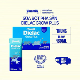 Thùng 48 hộp Sữa Non Vinamilk Dielac Grow Plus 180ml ( sữa uống dinh dưỡng )date mới