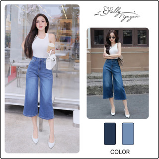  Quần lửng 7 Tấc Lưng Cao Hottrend Tôn Dáng Kelly Nguyen Xanh Đậm 