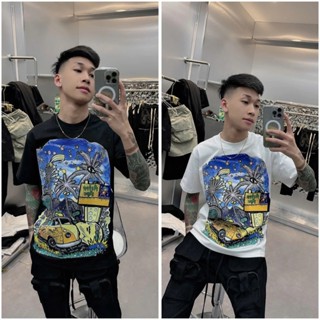 Áo Thun Nam DSQ - Áo Dsquared2 Siêu Cấp Hai Màu Đen Trắng Chất Liệu Cotton Thấm Hút Mồ Hôi In Mặt Trước Hot 2025