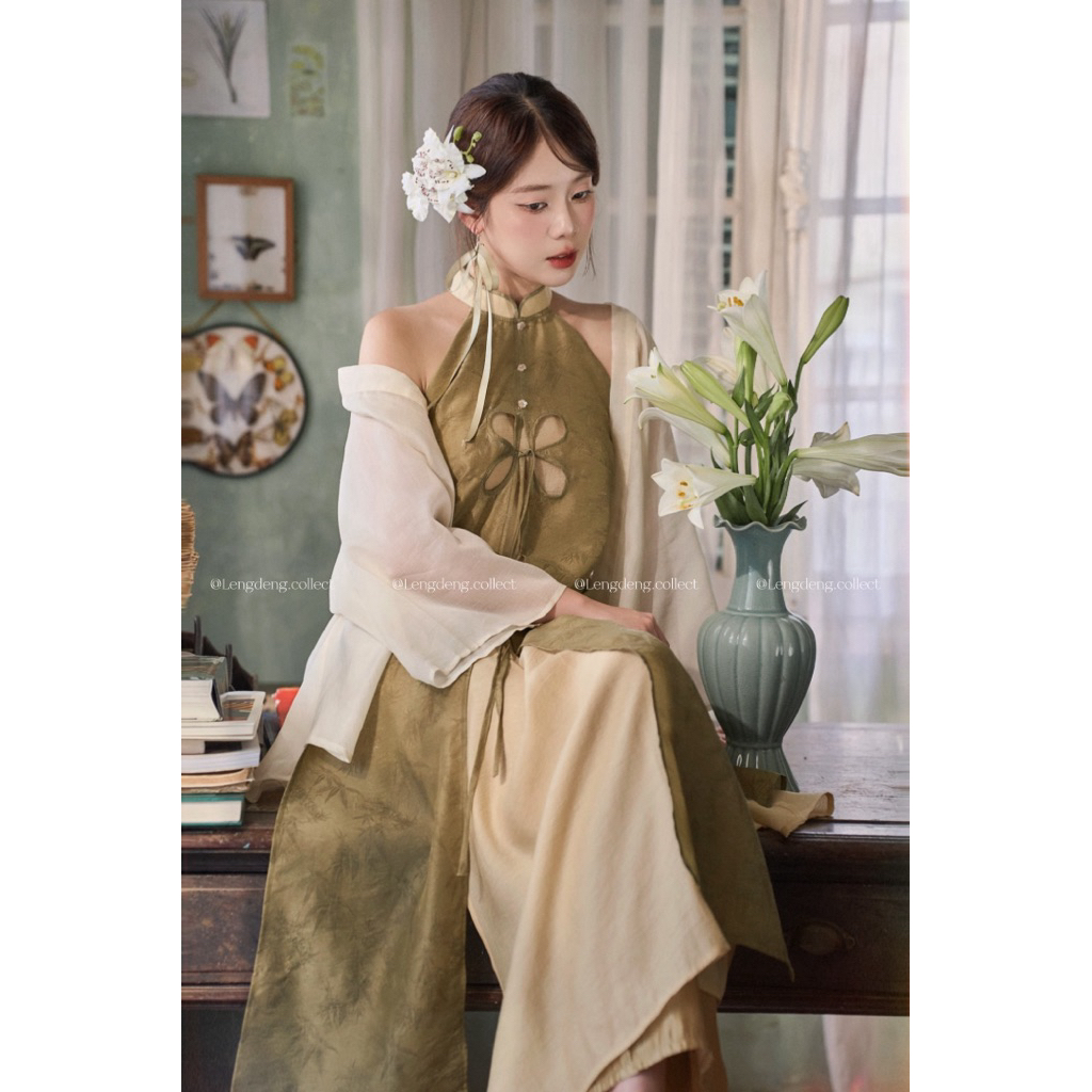 Áo khoác Giấy Dó - Lengdeng.Collect | Áo khoác freesize tơ crepe nhăn Lèng Dèng | BigBuy360 - bigbuy360.vn