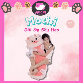 [Hỏa tốc HN-Viết thiệp miễn phí] Gối Ôm Gấu Bông Sâu Heo Hồng, Gấu Bông Sâu Heo Hồng Đứng Ôm Siêu Mềm Mịn Đủ Size