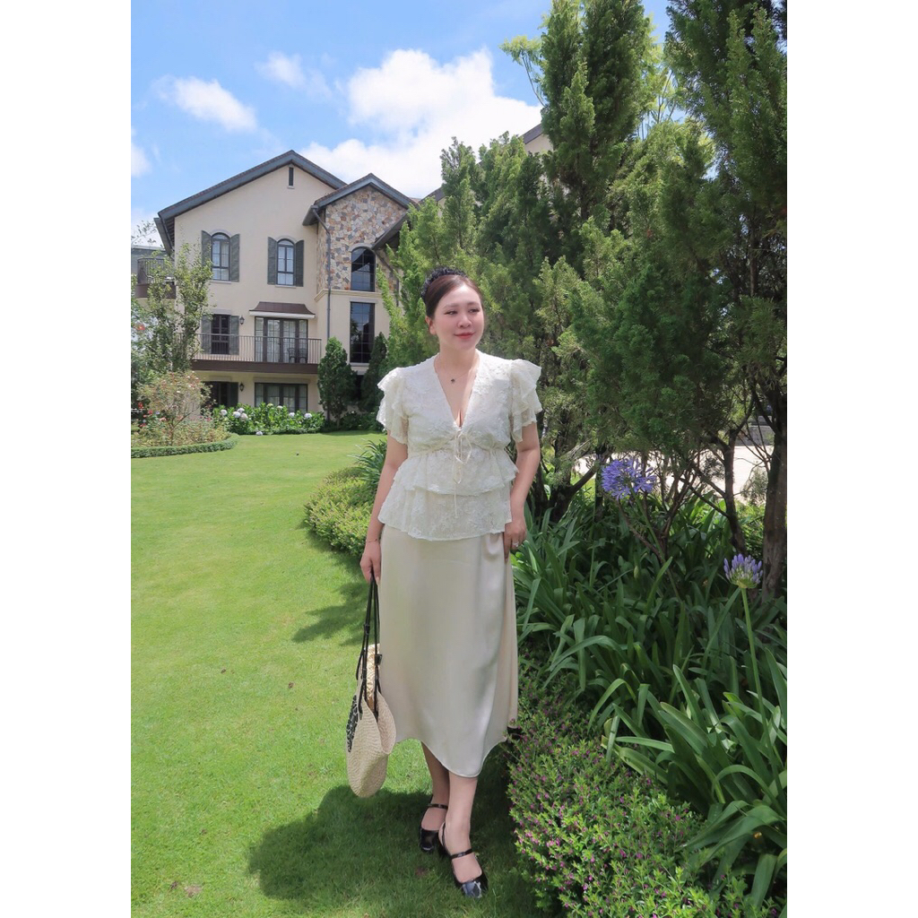 BIG SIZE ÁO REN TẦNG TAY XOÈ-21320