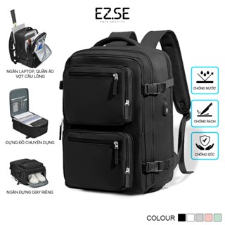 Balo du lịch cao cấp chống nước EAZY BLA10 có ngăn đựng giày , Balo đựng laptop nữ nam , Balo đựng quần áo vợt cầu lông