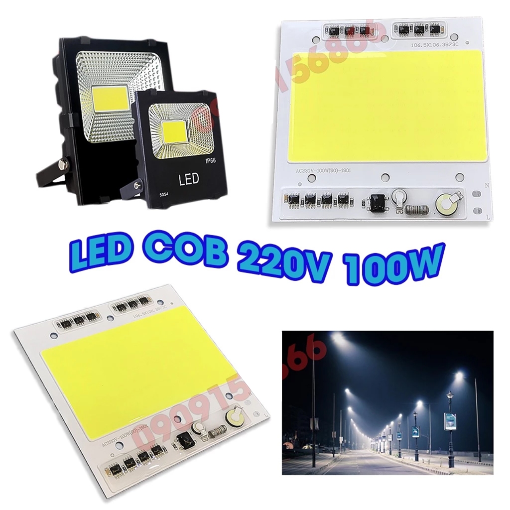 Mắt led cob 100w 220v