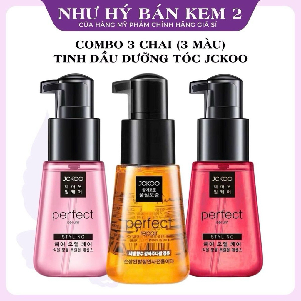 COMBO 3 Chai Tinh Dầu Dưỡng Tóc JCKOO 70ML Hỗ Trợ Dưỡng tóc mềm mượt Chăm Sóc Tóc Nữ