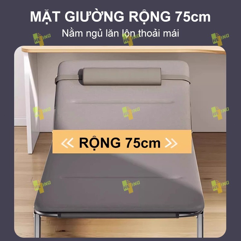 HENIO Giảm 50% Giường Gấp Văn Phòng 4 Khúc Cao Cấp Khung Hợp Kim Gọn Nhẹ Ngủ Trưa Thoải Mái-190cm | BigBuy360 - bigbuy360.vn