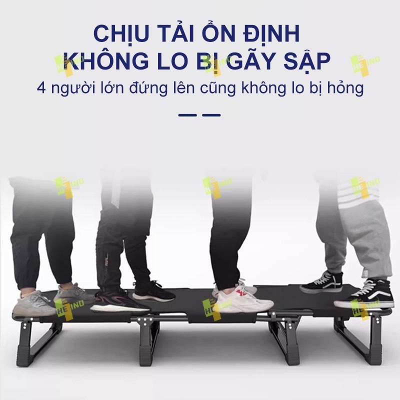 HENIO Giảm 50% Giường Gấp Văn Phòng 4 Khúc Cao Cấp Khung Hợp Kim Gọn Nhẹ Ngủ Trưa Thoải Mái-190cm | BigBuy360 - bigbuy360.vn