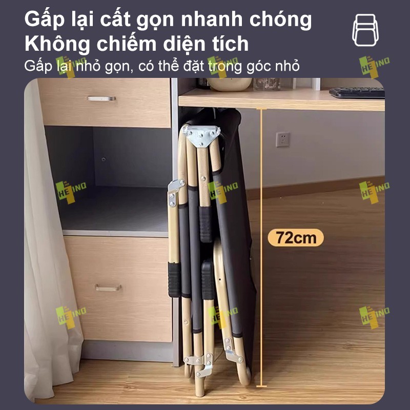 HENIO Giảm 50% Giường Gấp Văn Phòng 4 Khúc Cao Cấp Khung Hợp Kim Gọn Nhẹ Ngủ Trưa Thoải Mái-190cm | BigBuy360 - bigbuy360.vn