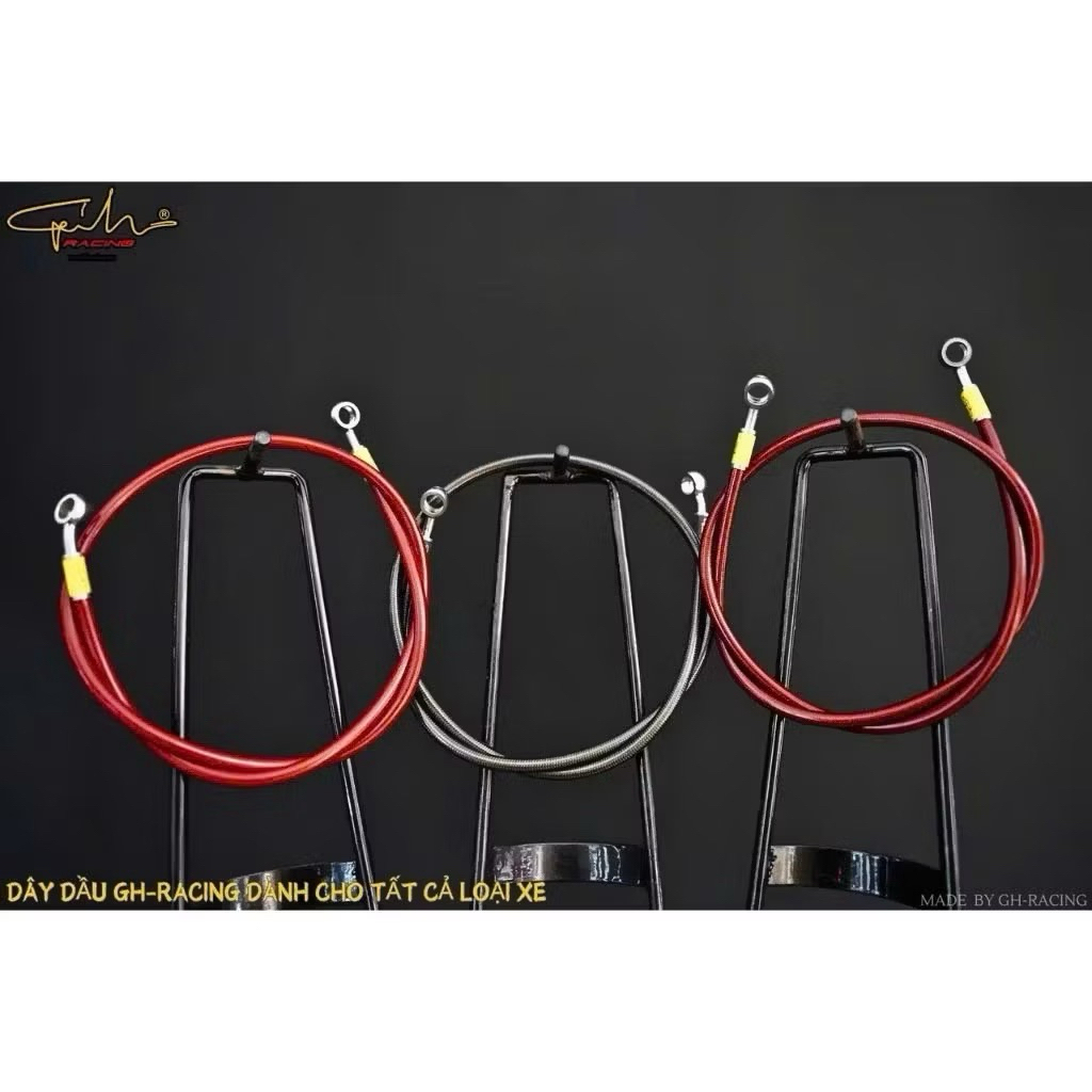 Dây dầu Ghracing bấm đầu inox cơ bản - dây dầu heo bấm đầu inox 2 đầu ghracing