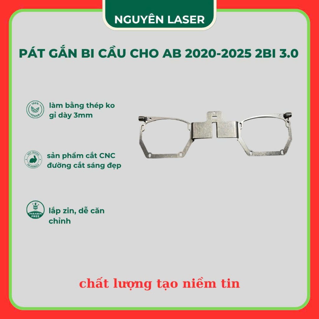 át Gắn Bi Cầu Led Cho Xe AB 2020-2024, Pát Gắn Pha Bi Cầu 3.0 Đôi AB 2020-2024