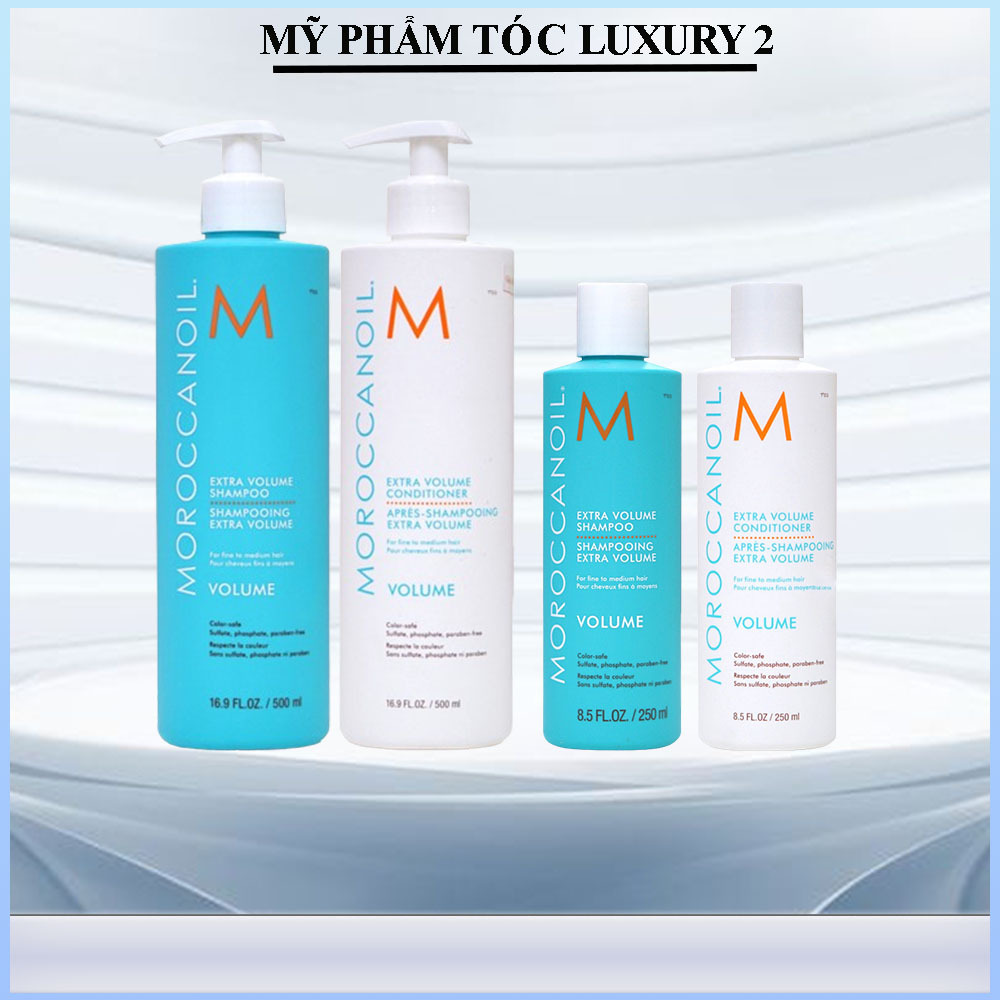 Dầu gội xả phồng tóc Moroccanoil Extra Volume 500ml-250ml