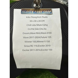 Thùng giữa Wave,Dream,Future 125,Winner 150,Exciter,Sirius RC givi