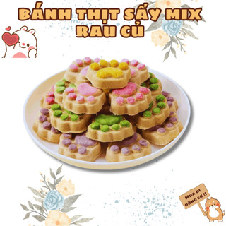 Bánh thịt xay hình tay gấu mix rau củ quả cho Hamster, Sóc bay, Chó, Mèo