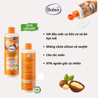 Dầu gội đầu Balea,chiết xuất hữu cơ, không silicon, sạch tự nhiên, nhẹ tóc, thơm trái cây.