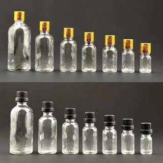  COMBO 100  vỏ Chai thủy tinh   Chai Trong Nắp Vặn + nhỏ giọt  :10ml 20ml 30ml 50ml 100ml - Lọ chiết tinh dầu 