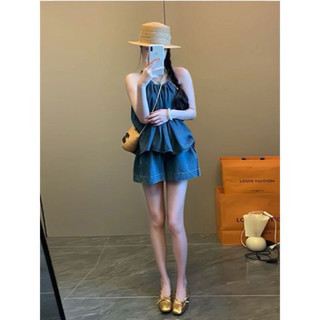 Set Jean Bò  Hai Dây Thể Thao Năng Động Cá Tính ❤️(hàng quảng châu trung quốc loại 1 order 7-15 ngày)