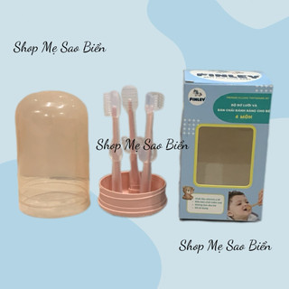 Set bàn chải và rơ lưỡi silicon cho bé