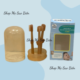 Set bàn chải và rơ lưỡi silicon cho bé