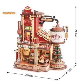  ROKR Dream Gift Factory EAB01 – Hộp Nhạc Robotime bằng Gỗ DIY Nhà Máy Quà Tặng Cơ Khí 3D 