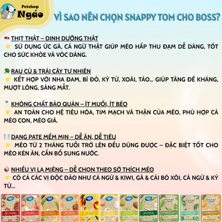 Pate Snappy tom trái cây gói 70g cho mèo thơm ngon,dinh dưỡng, đủ vị - Pate Snappy ( Ngáo Petshop )