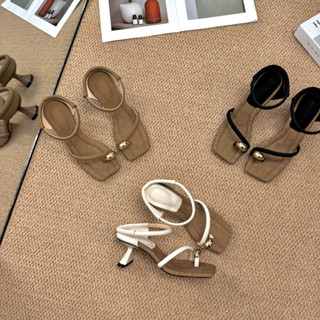 DÉP CAO GÓT NỮ XỎ NGÓN CÓ CHARM PHỐI MÀU TRENDY - GÓT LOE CAO 7phân chất si mềm