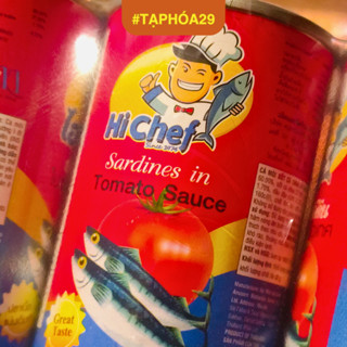 Cá Mòi Hộp Hi Chef 155g – Lốc 10 Lon Sốt Cà Thơm Ngon – Đồ Hộp Ăn Liền – Hàng Nhập Khẩu Thái Lan