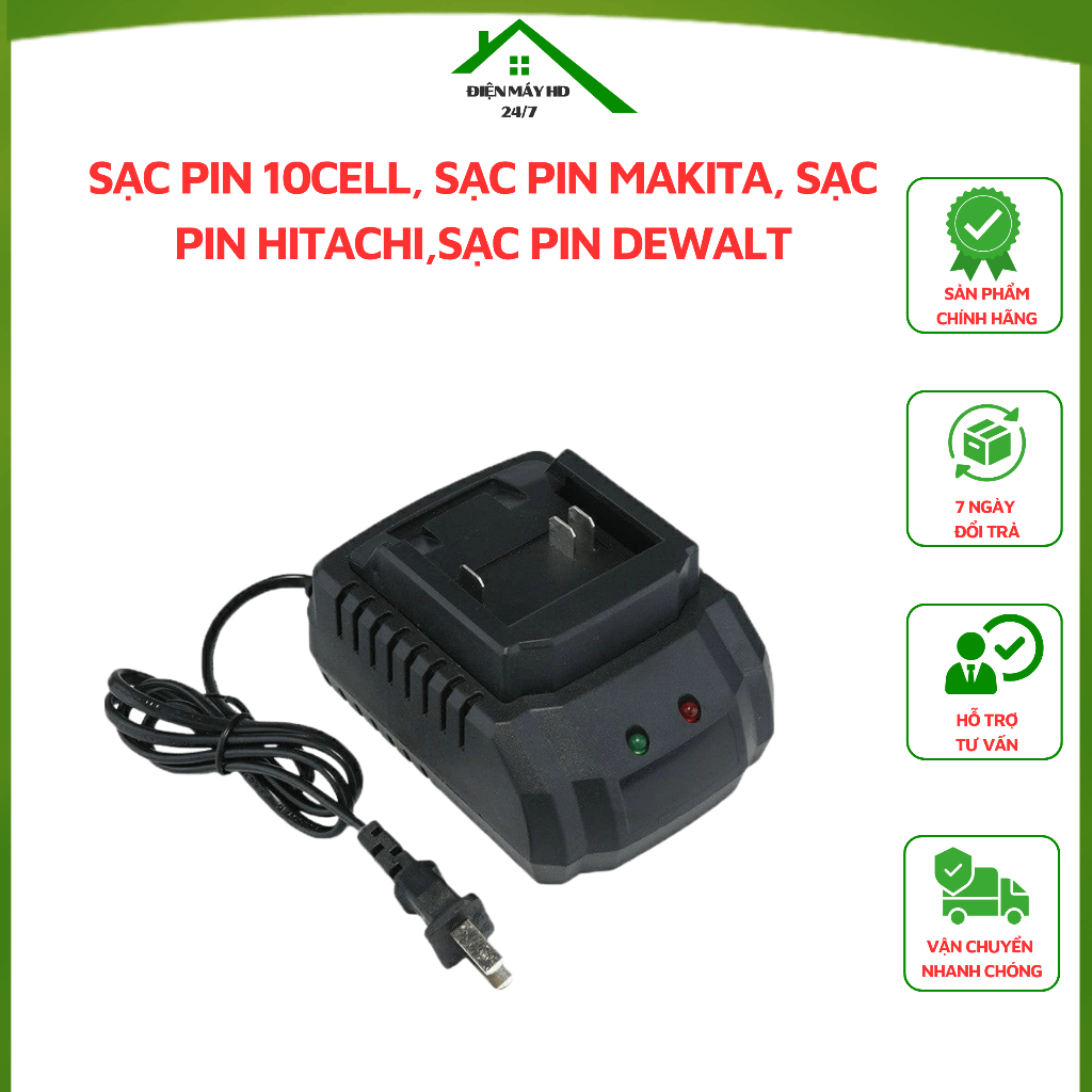 Sạc pin 10cell, sạc pin Makita, sạc pin Hitachi,sạc pin Dewalt