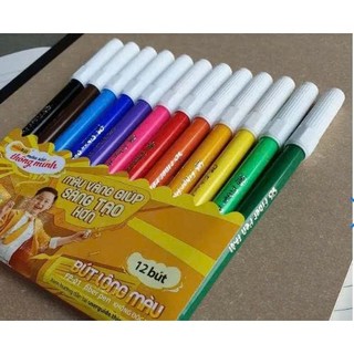Vỉ bút lông Thiên Long 12 màu FP-01