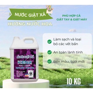  Nước giặt xả kháng khuẩn  An toàn cho bé can 10L lưu hương lâu tiết kiệm thương hiệu KENJI 