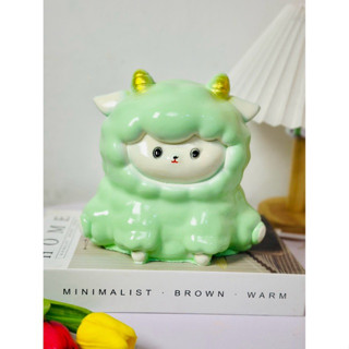 [LỖ TRÒN] Ống tiết kiệm CỪU KUTE | Size NHỎ | Heo đất/Lợn đất, decor, trang trí