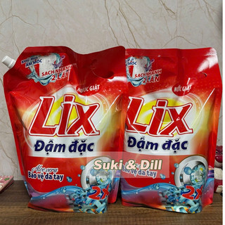  COMBO 2 TÚI NƯỚC GIẶT LIX ĐẬM ĐẶC 3.2KG - LÀM SẠCH CỰC NHANH X2 LẦN BÀO VỆ DA TAY - TÚI MÀU ĐỎ 