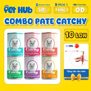 COMBO 10 & 5 Lon Pate Catchy Hộp 400g Cho Mèo Mọi Lứa Tuổi Đủ 13 vị - PET HUB