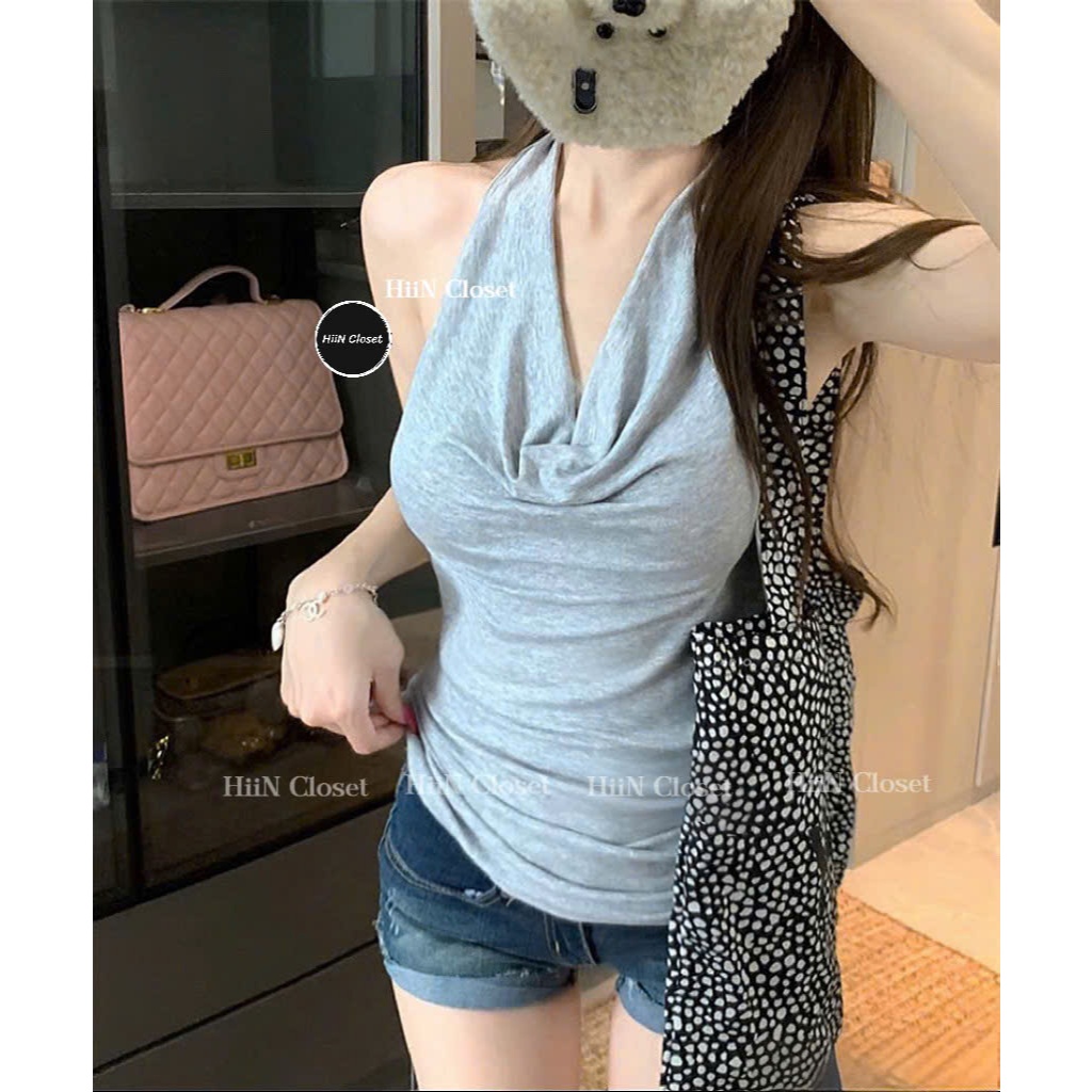Áo ba lỗ trơn cổ đổ mix 2 phong cách - Áo ba lỗ chất zip cổ đổ HiiNClothing -135