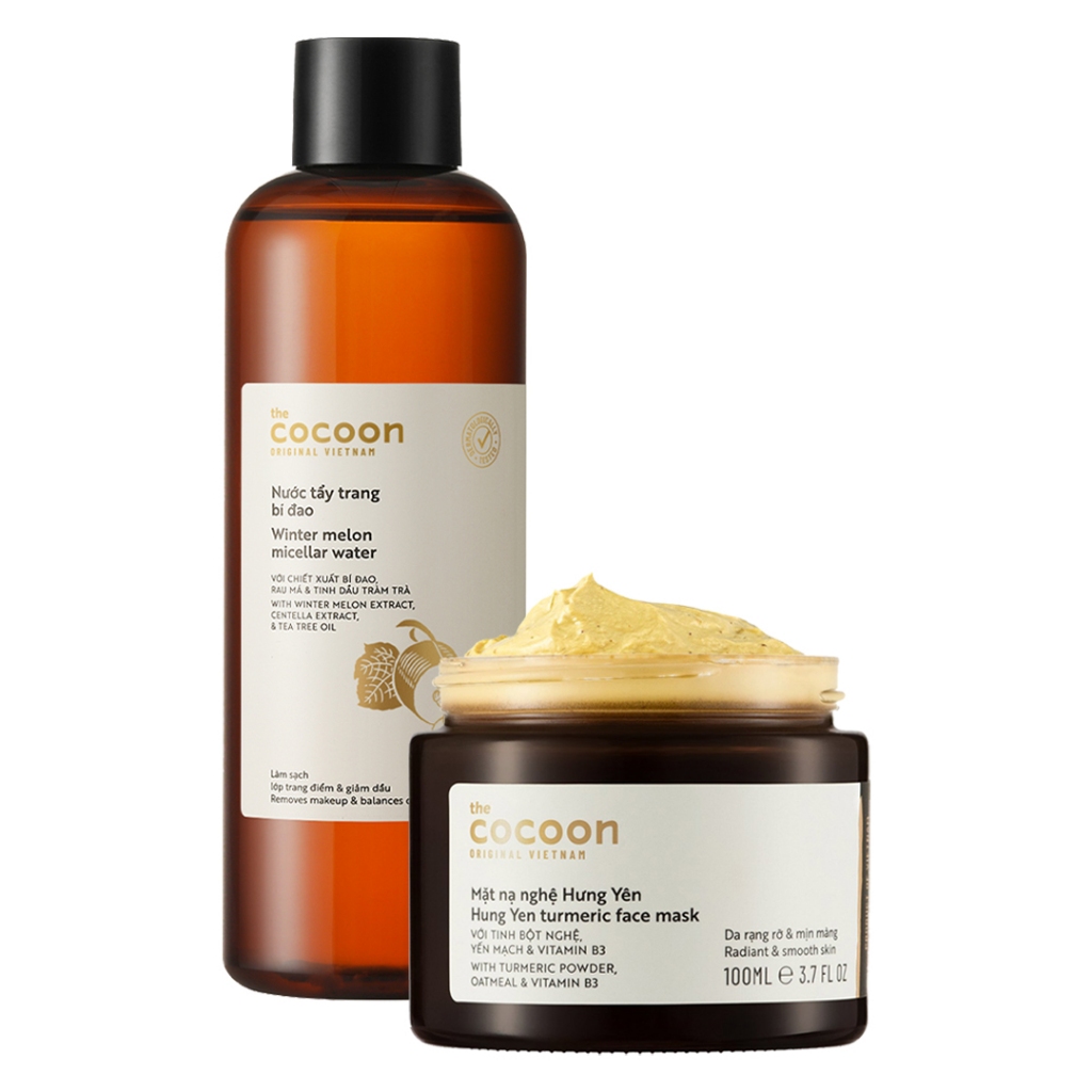 Combo Cocoon Nước Tẩy Trang Bí Đao Giảm Dầu 500ml + Mặt Nạ Nghệ Hưng Yên Giúp Da Rạng Rỡ 100ml Hasaki | BigBuy360 - bigbuy360.vn