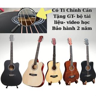Đàn Guitar Acoustic Gỗ Tốt Có Ti Chống Cong Cần Vinaguitar VG-TR- Tặng Phụ Kiện Bảo Hành 2 Năm