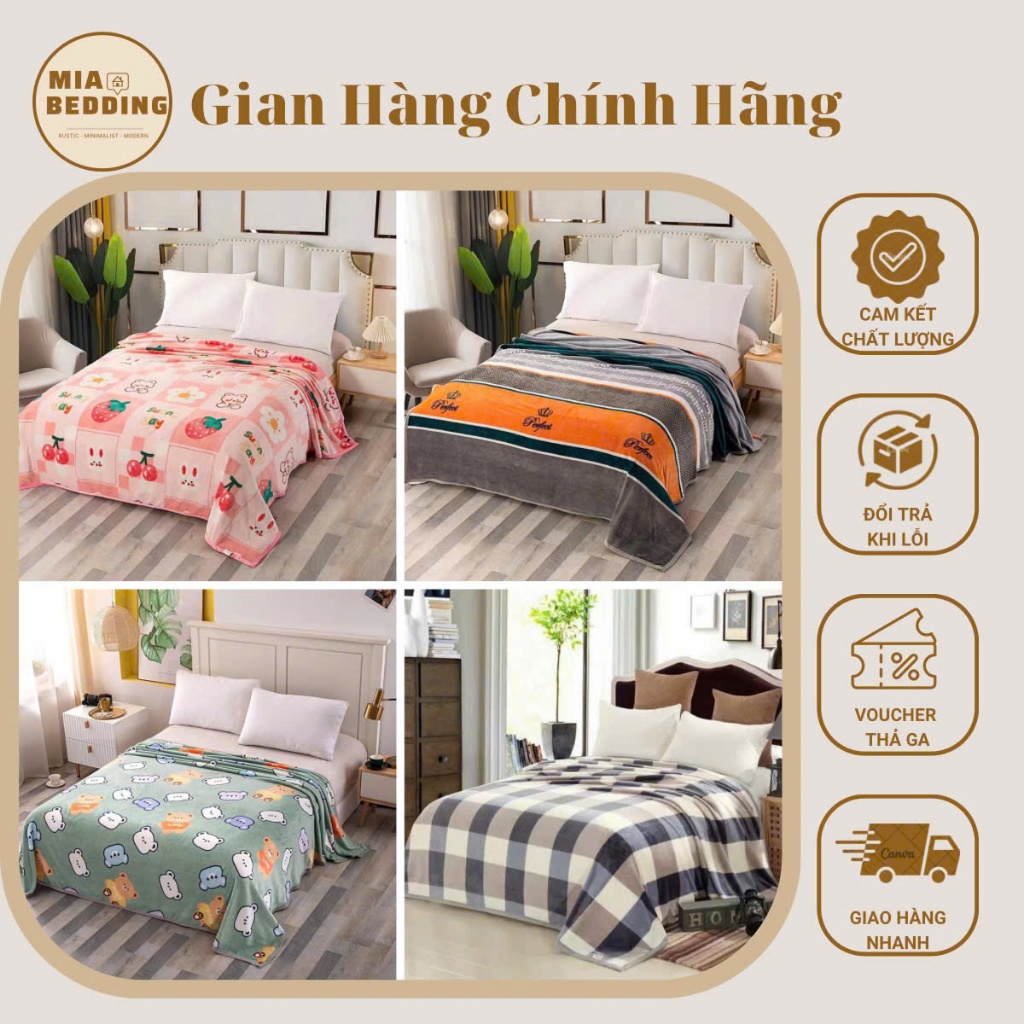 Chăn tuyết mềm mịn mỏng nhẹ đa năng đắp được bốn mùa kích thước 2mx2m2