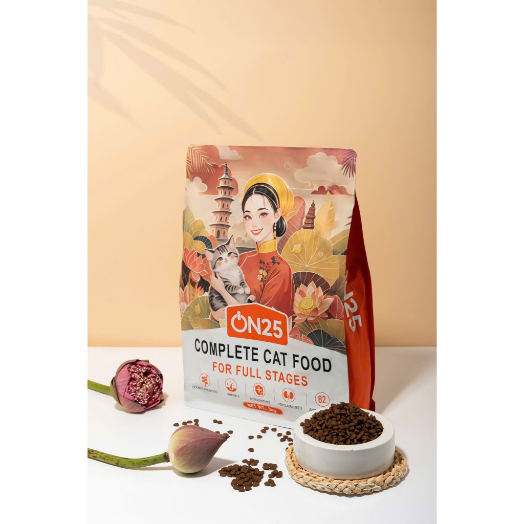 [Freeship] Hạt CATON ON25 Series 82% đạm động vật, hỗ trợ tiêu hóa, hỗ trợ tiết niệu cho mèo - túi 4
