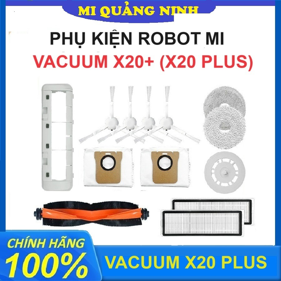 Phụ kiện Robot hút bụi Mi Vacuum X20+ (X20 Plus) - Chổi chính, Lọc hepa, Khăn lau, Chổi cạnh