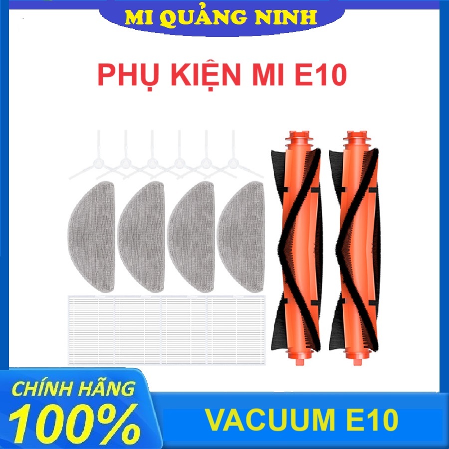 Phụ kiện Robot hút bụi Mi Vacuum E10, E10C - Chổi chính, Lọc hepa, Chổi cạnh, Khăn lau