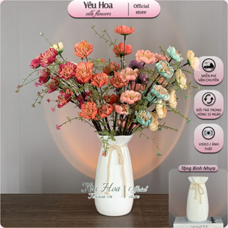   Tặng Bình  Combor 10 Cành Trà Gạo Cổ 5 Bông 10 Búp Cao 60cm Hoa Khô Cắm Bình Trang Trí 