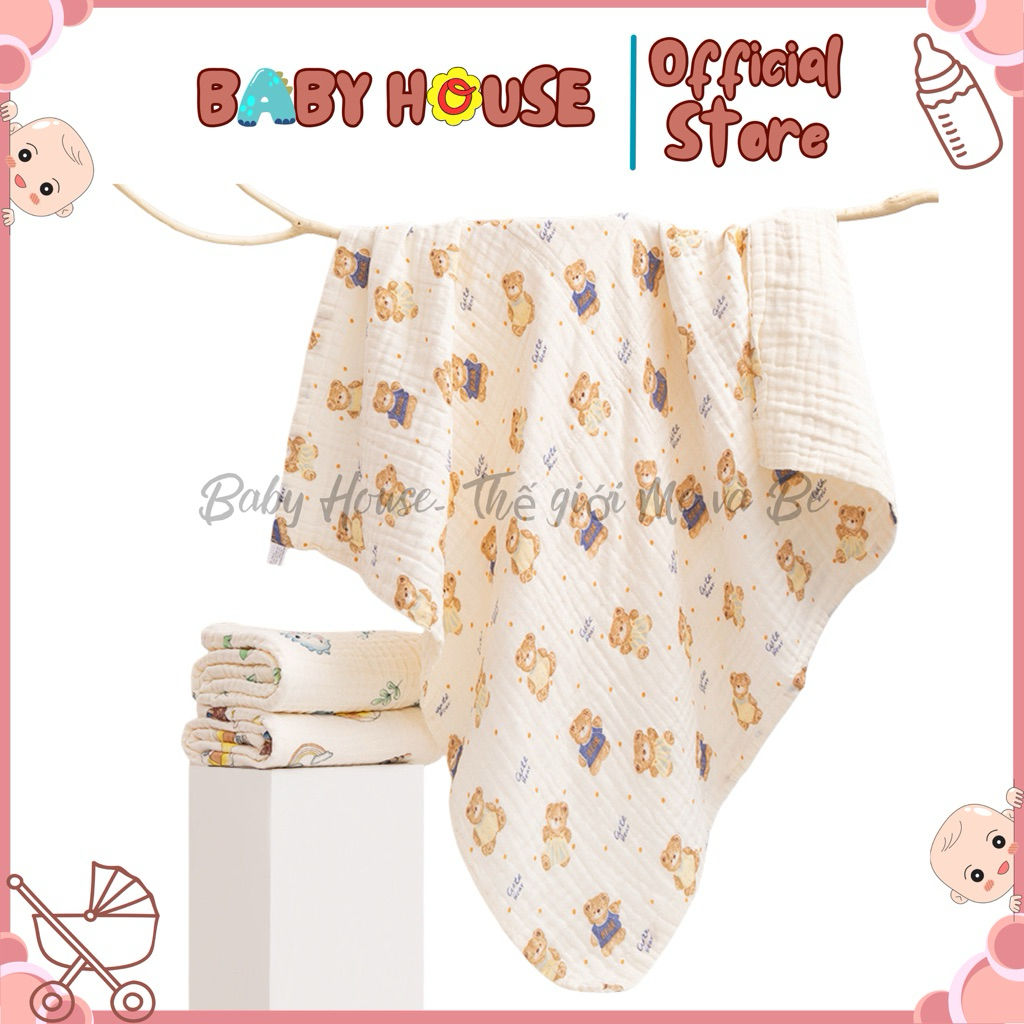 KHĂN TẮM CHO BÉ XÔ CAO CẤP 4 LỚP 70*90CM